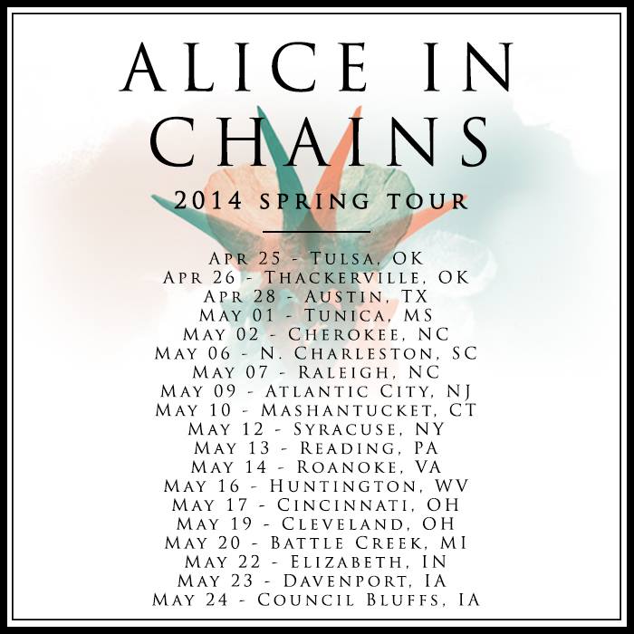 ALICE IN CHAINS ANNOUNCE 2014 U.S. SPRING TOUR
