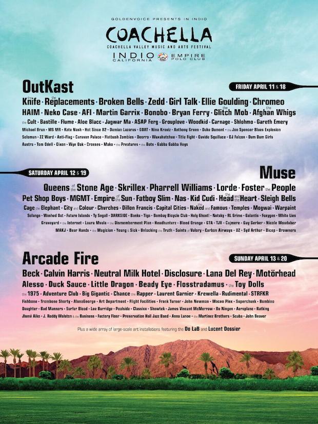 MUSE, QUEENS OF THE STONE AGE, THE CULT, ARCADE FIRE, BECK, AFI, AND MORE TO ROCK COACHELLA 2014
