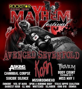 MAYHEM FESTIVAL 2014 LINEUP ANNOUNCED – AVENGED SEVENFOLD, KORN, ASKING ...