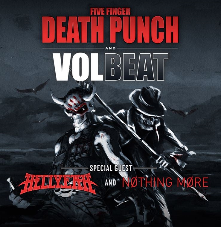 FIVE FINGER DEATH PUNCH AND VOLBEAT ANNOUNCE 2014 FALL ARENA TOUR WITH HELLYEAH AND NOTHING MORE