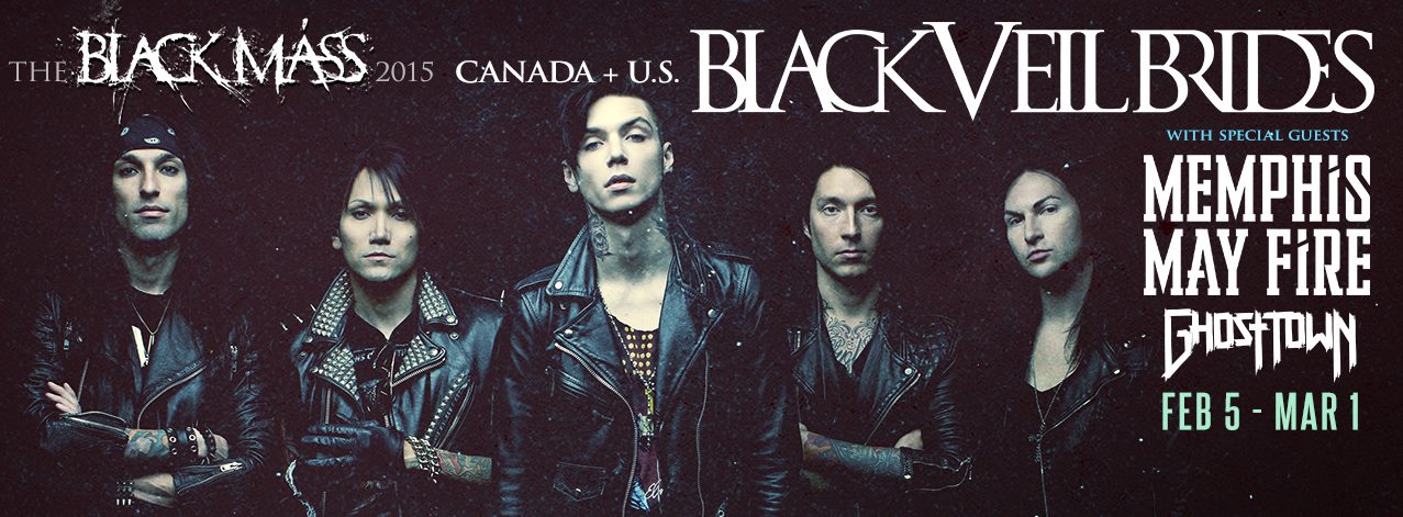 BLACK VEIL BRIDES ANNOUNCE 2015 BLACK MASS TOUR DATES WITH SPECIAL GUESTS MEMPHIS MAY FIRE