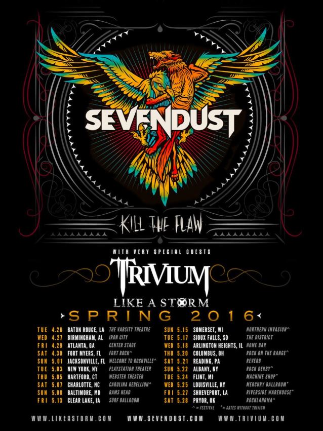 Sevendust Trivium 2016 Tour