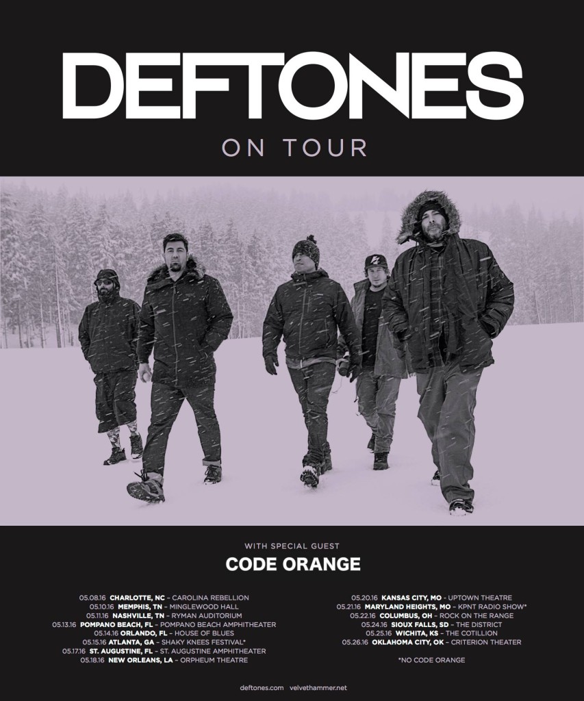 Deftones 2016 Tour
