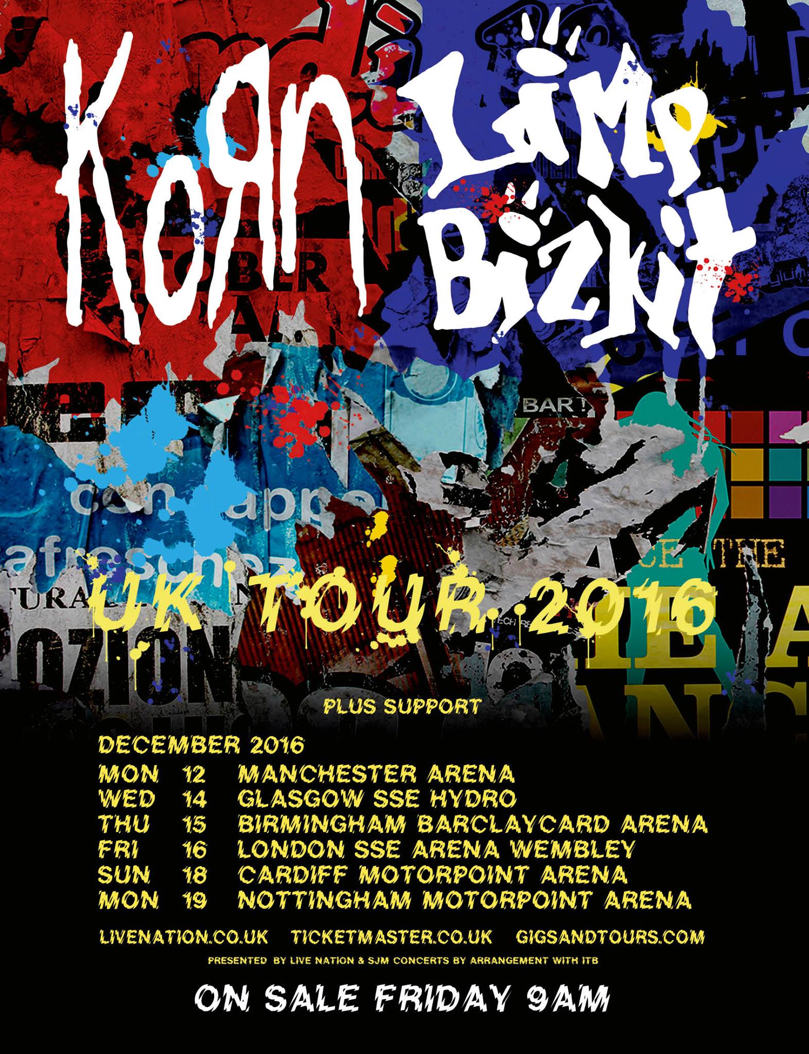 KORN and LIMP BIZKIT ANNOUNCE 2016 UK WINTER TOUR The Rock Revival