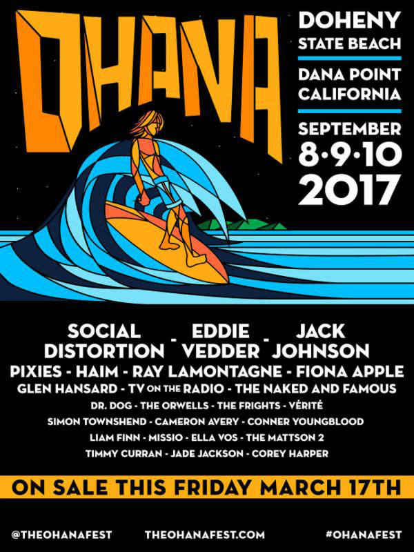 Social Distortion, Eddie Vedder And Jack Johnson Lead The Line-Up For Ohana Dana Point!