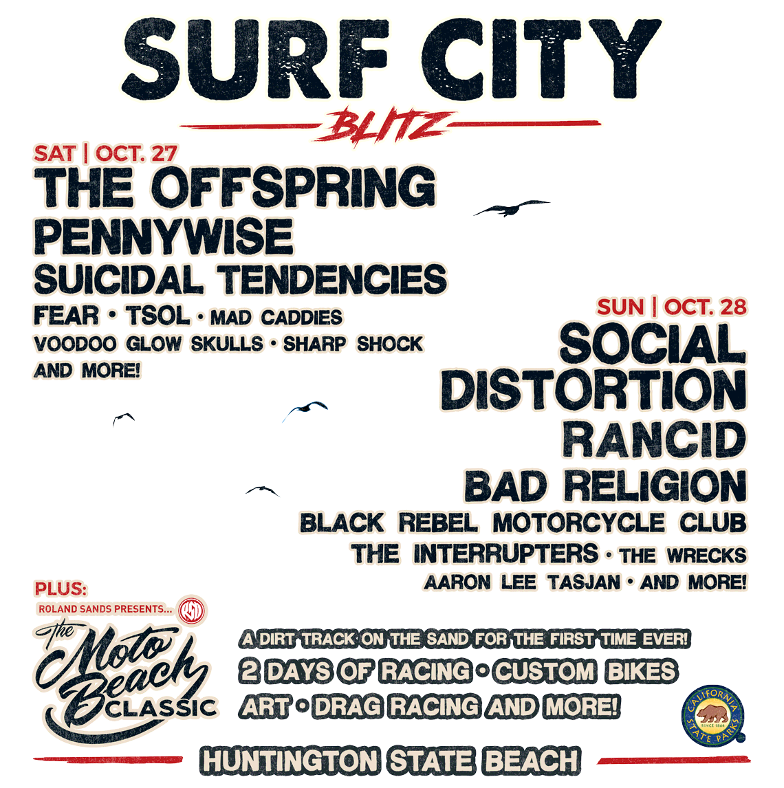 Surf City Blitz Reveals Band Performance & Moto Beach Classic Motorcycle Event Times, Onsite Activities & More