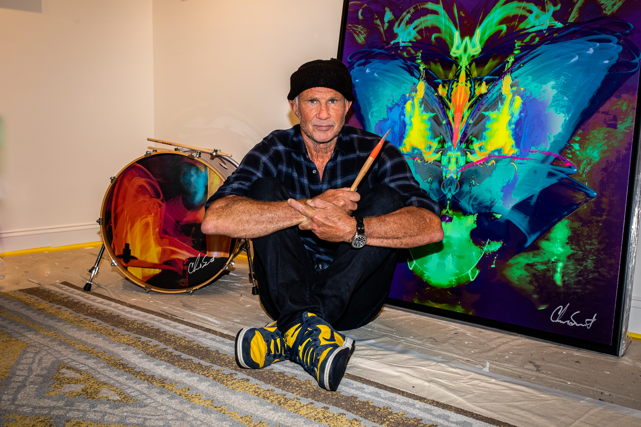 Chad Smith doodle art print - drummer of the Reh Hot Chili Peppers –  drawinside