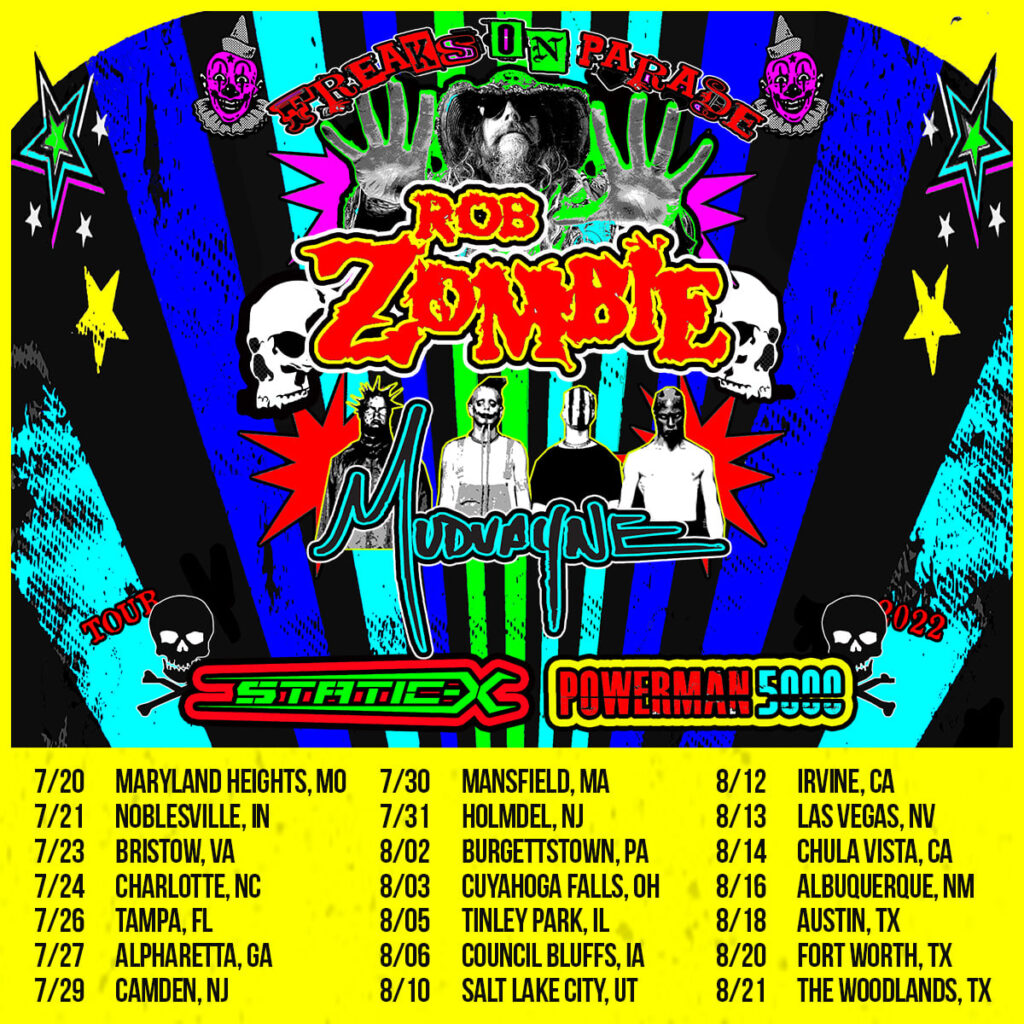 Rob Zombie Mudvayne 2022 tour