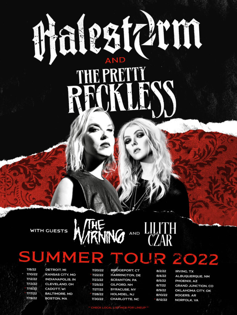 Halestorm The Pretty Reckless 2022 tour