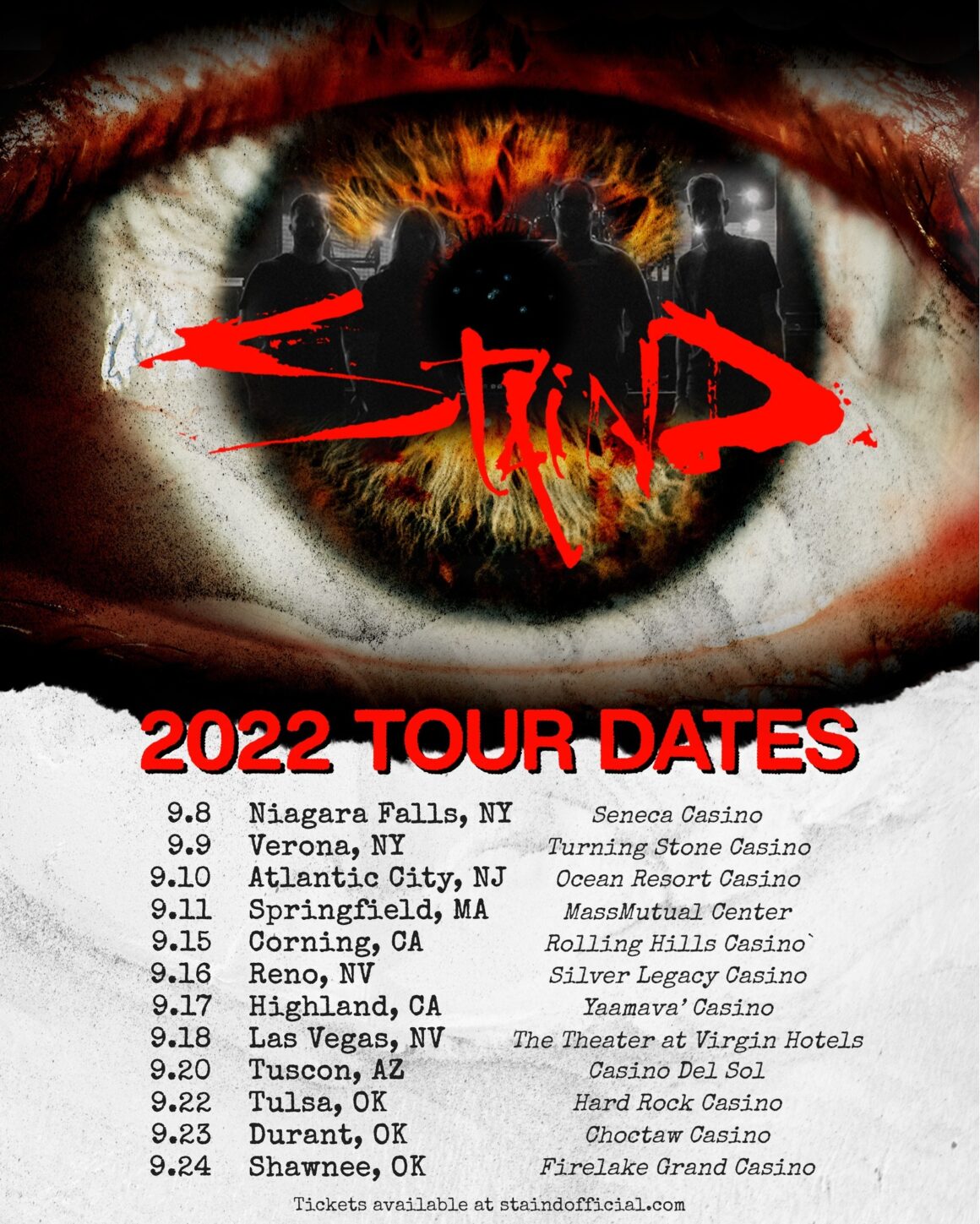 staind tour 2022 setlist
