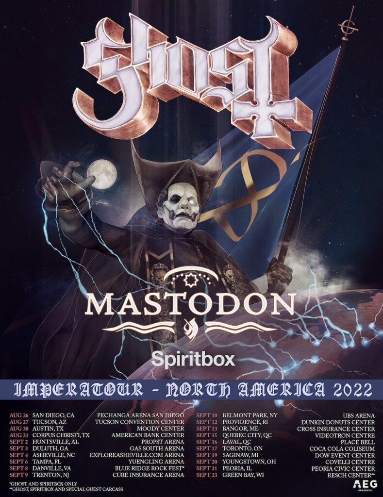 Ghost Mastodon Spiritbox 2022 tour