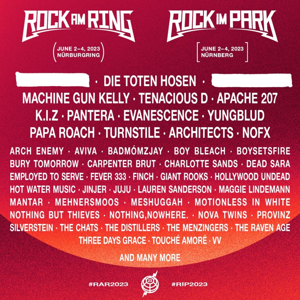 sympathie Optimisme Trots Rock am Ring, Rock im Park Announce First Round of 2023 Acts - The Rock  Revival