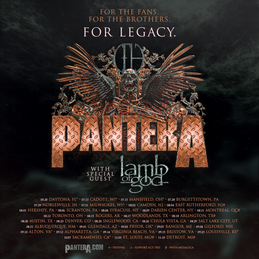 Pantera 2023 tour Lamb of God