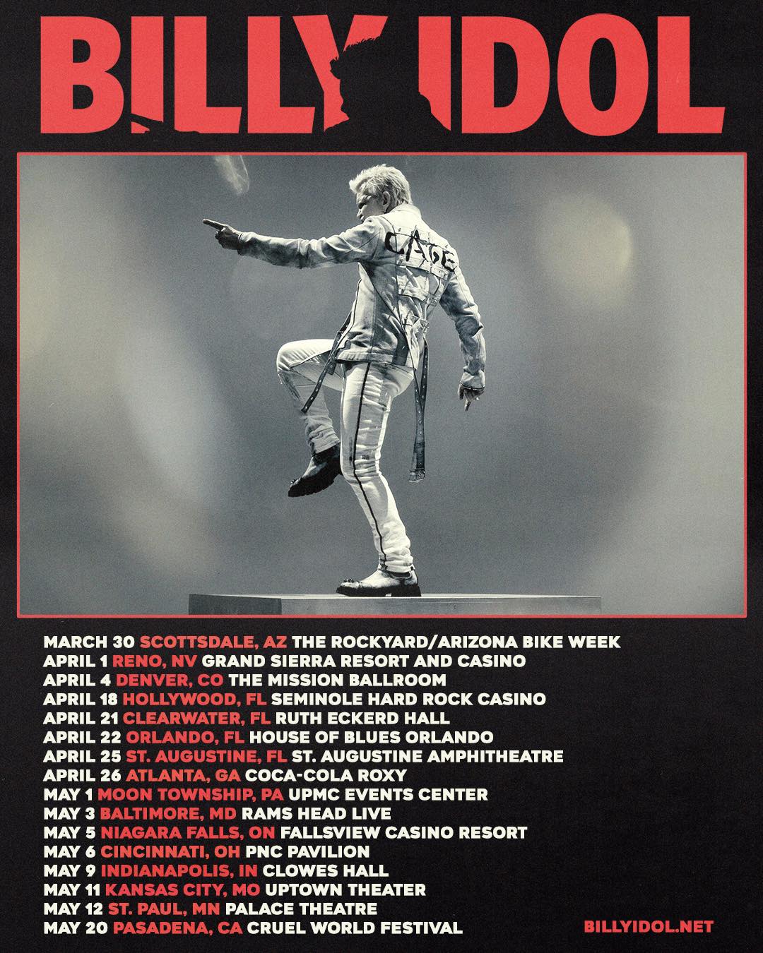 Billy Idol Tour 2023 Deutschland
