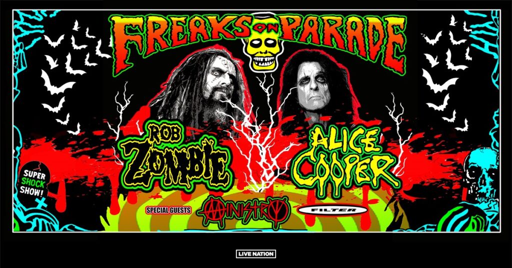 Rob Zombie Alice Cooper Freaks on Parade Tour 2023