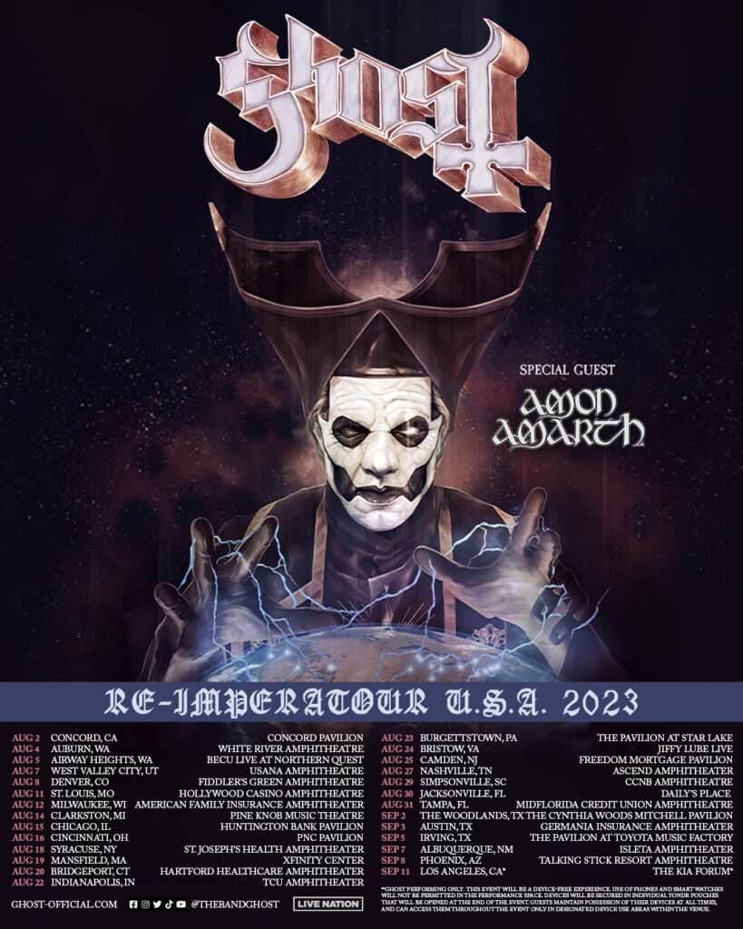 Ghost Amon Amarth 2023 tour