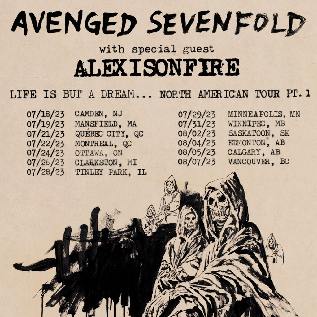 Avenged Sevenfold 2023 tour Alexisonfire