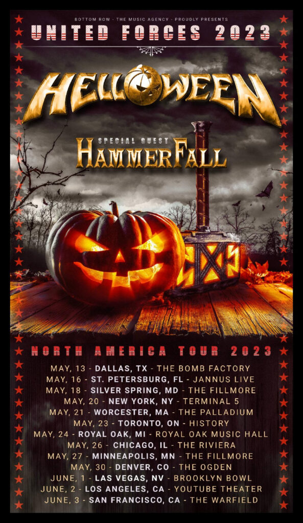Helloween HammerFall 2023 tour