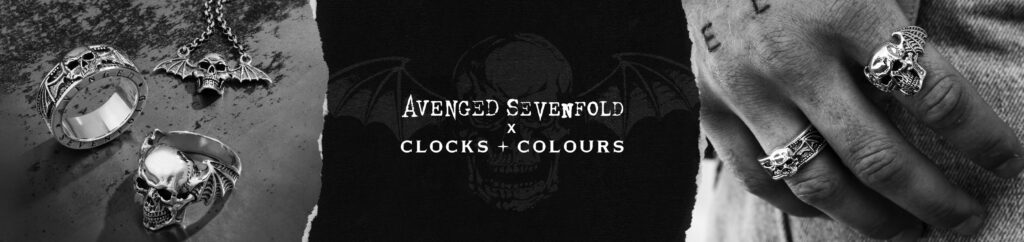 Avenged Sevenfold Clocks + Colours jewelry rings