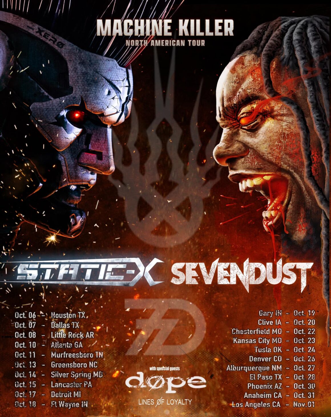 static x tour dates