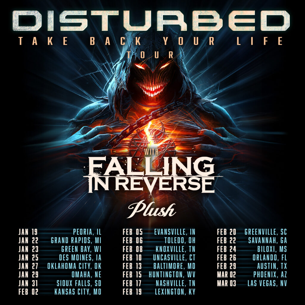 Disturbed Falling In Reverse Plush 2024 tour