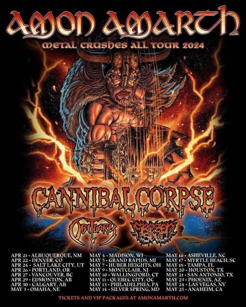 Amon Amarth Announce 2024 North American Tour