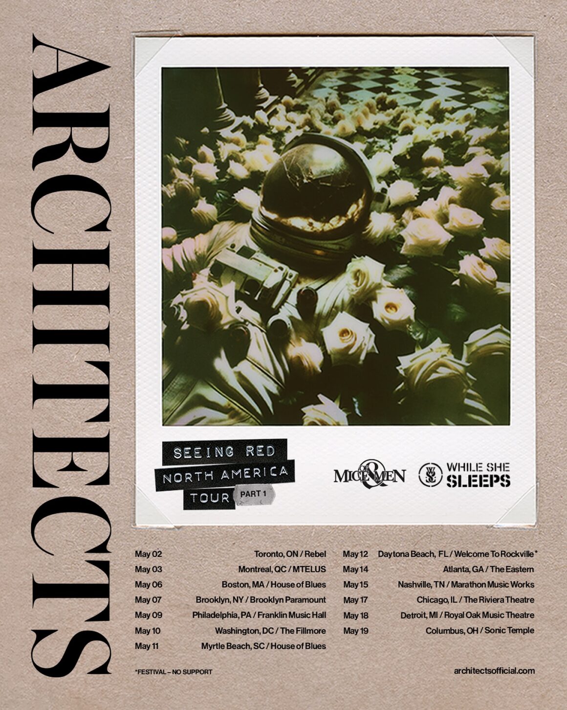 Architects Announce 2024 North American Tour With Of Mice Men While   Architects 2024 Tour Dates 1160x1451 