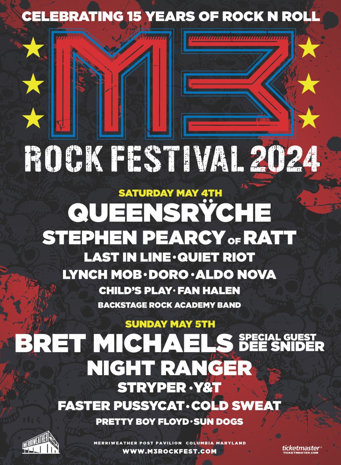 M3 Rock Festival 2024 Lineup Queensrÿche, Bret Michaels, More