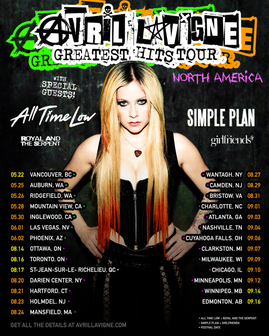 Avril Lavigne Announces 2025 Greatest Hits Tour