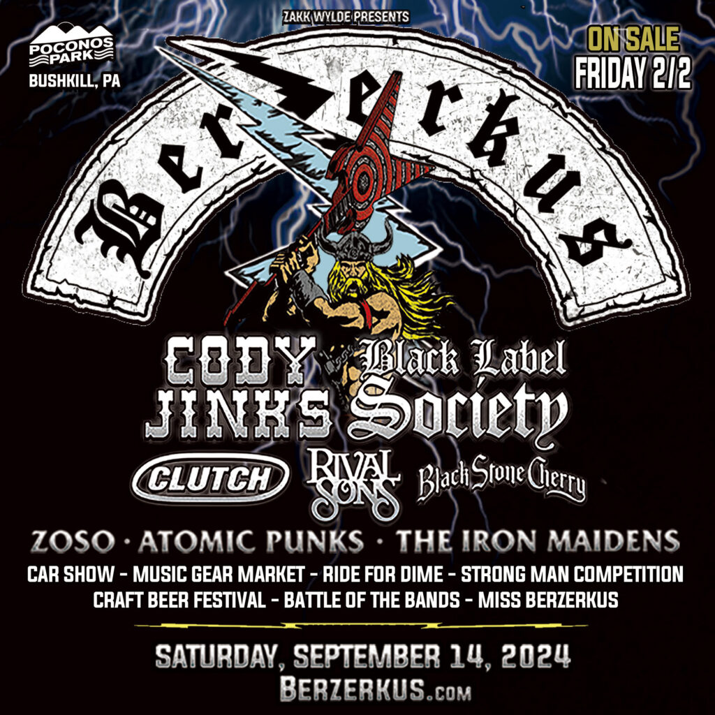 BERZERKUS Festival 2024 Black Label Society Clutch Rival Sons Cody Jinks