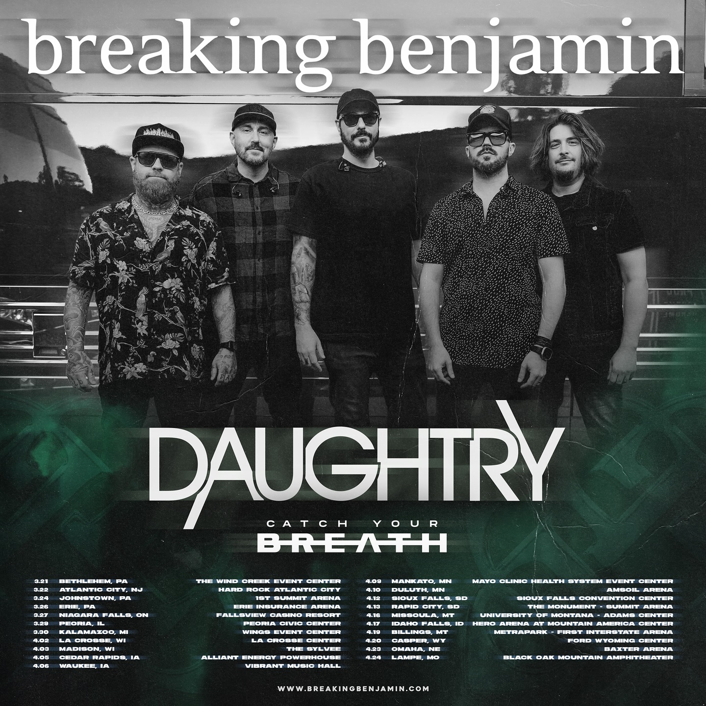 Breaking Benjamin, Daughtry Announce 2024 Tour