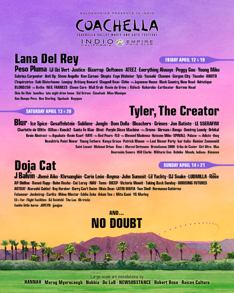 Coachella 2024 Lineup Blur, No Doubt, Deftones, and More