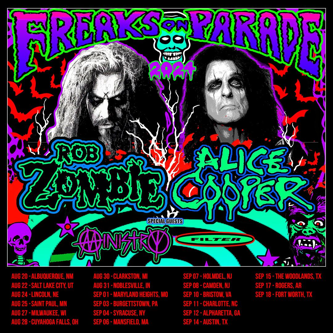 Rob Zombie, Alice Cooper Announce 2024 Tour