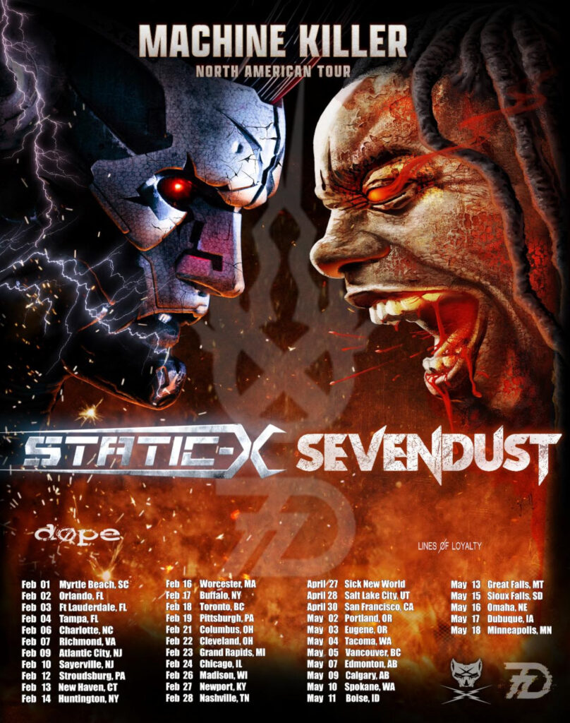 Sevendust, StaticX Add More Dates to 2024 Tour