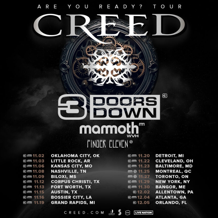 Creed Add Dates to 2024 Reunion Tour with 3 Doors Down, Mammoth WVH