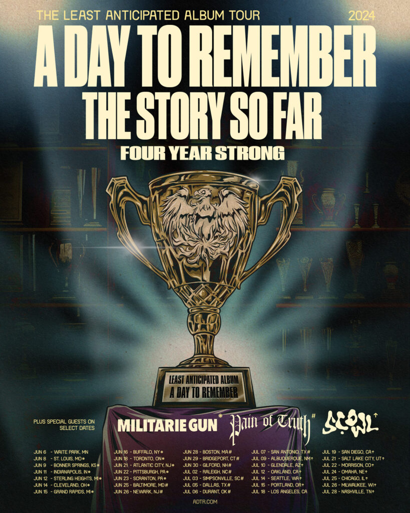 A Day to Remember 2024 tour The Story So Far Four Year Strong