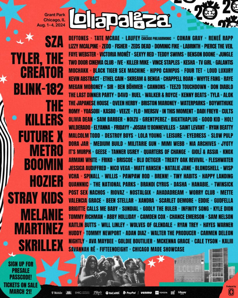 Lollapalooza 2024 lineup