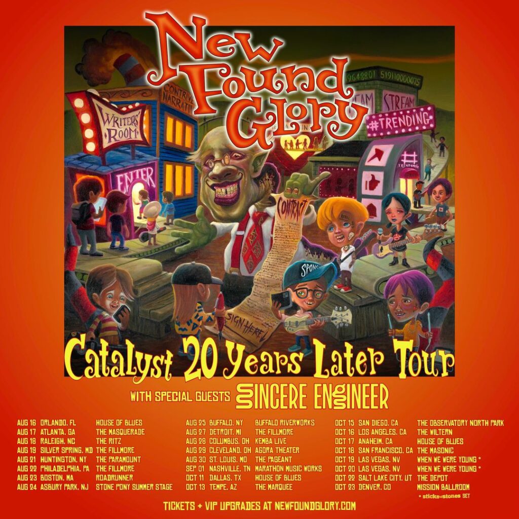 New Found Glory Catalyst 20th Anniversary Tour 2024