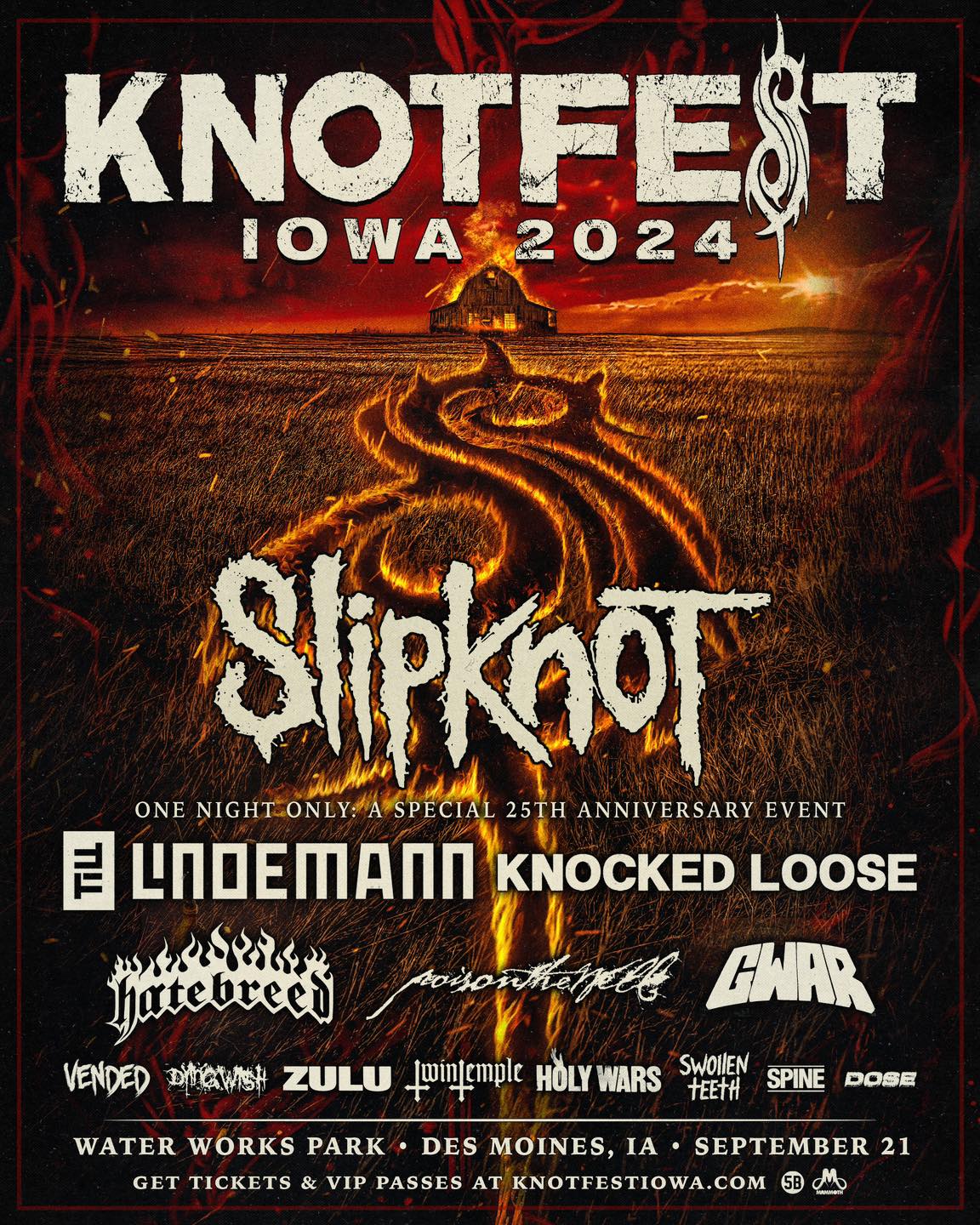 Slipknot Confirm Knotfest Iowa 2024 Lineup