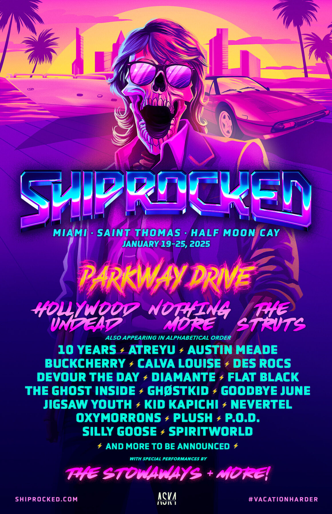 ShipRocked 2025 Lineup Announced Parkway Drive, Hollywood Undead, The