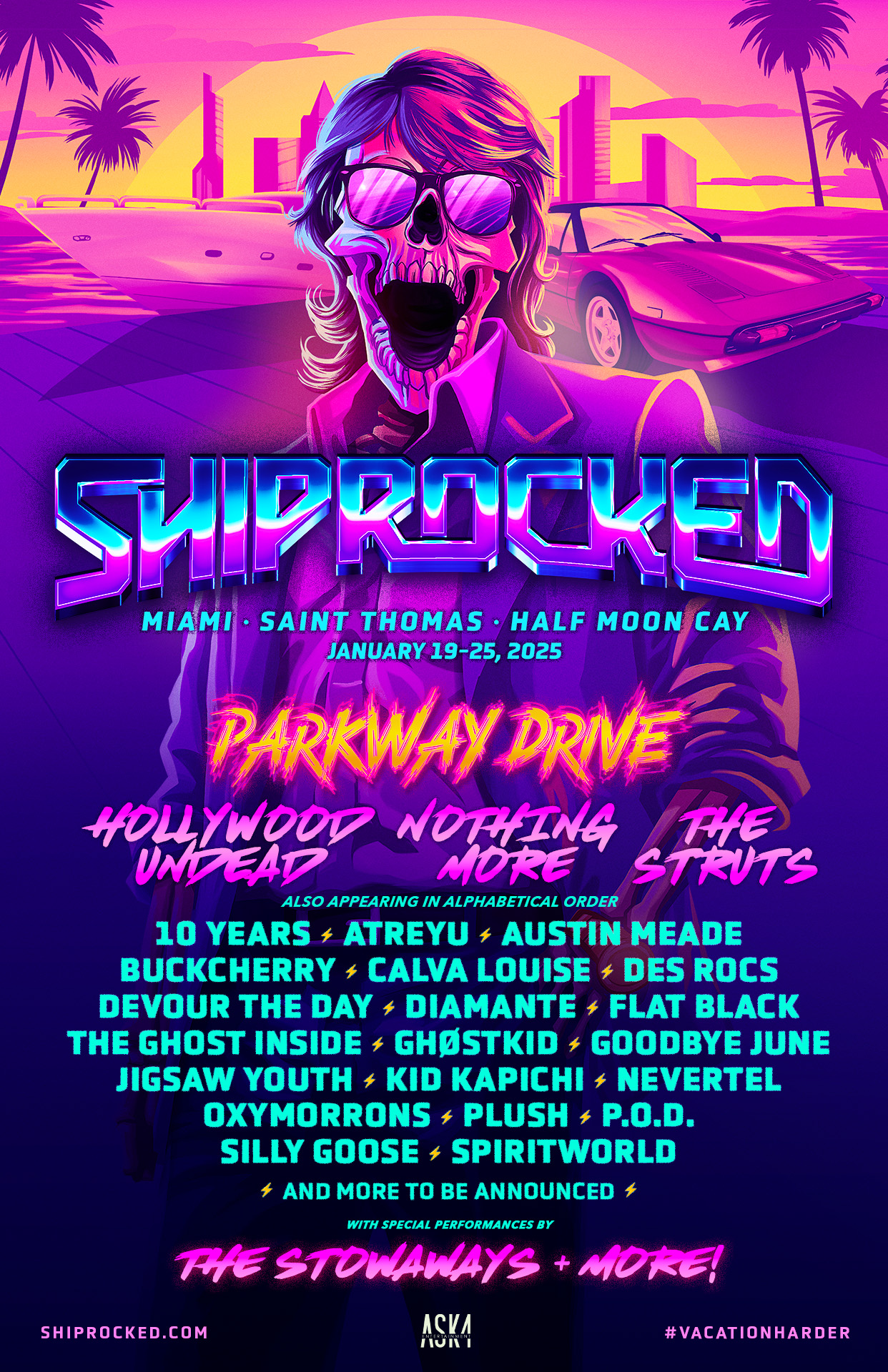 ShipRocked 2025 Lineup Announced Parkway Drive, Hollywood Undead, The Struts, and More