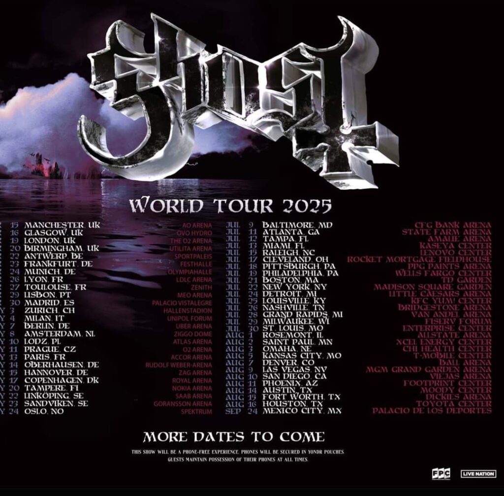 Ghost Announce 2025 World Tour