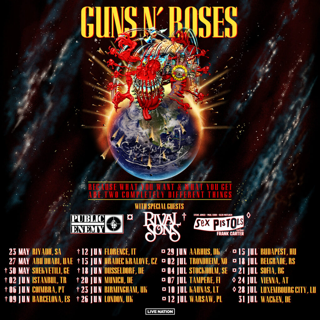 Guns N' Roses 2025 tour dates