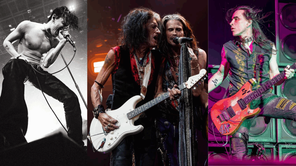 Aerosmith Steven Tyler Joe Perry Yungblud Nuno Bettencourt Ozzy Osbourne 2025 MTV VMAs