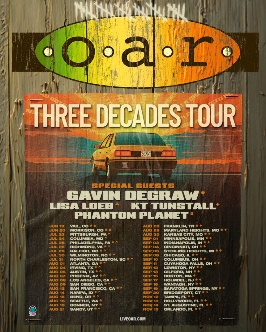 Firefly Distilliry O.A.R. Announce 2026 30th Anniversary Tour, Release New Single “Where ...