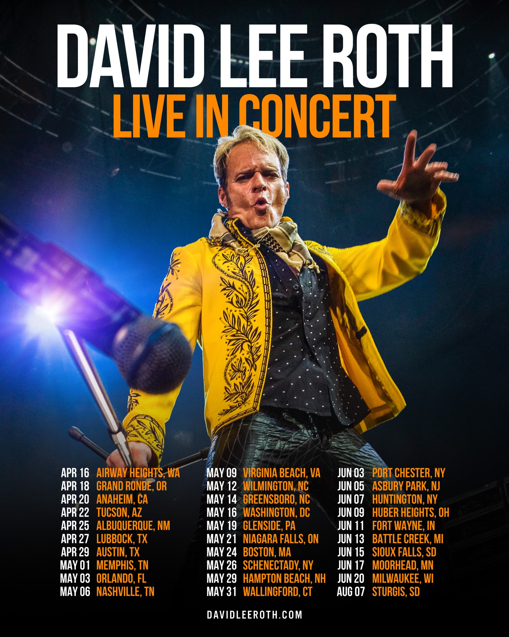 David Lee Roth Announces 30-Date 2026 North American Tour The Rock Revival