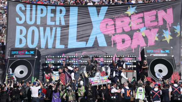 Green Day performs at Super Bowl LX Pre-Game Show 2026