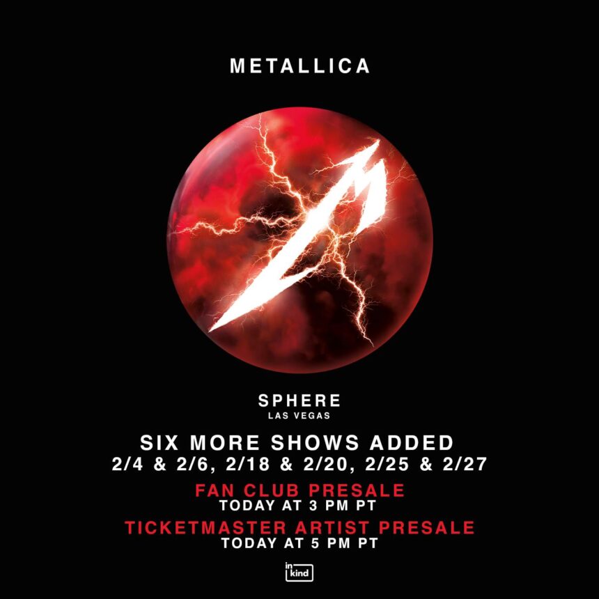 Metallica Add 16 New Shows to Sphere Residency Due to Unprecedented Demand