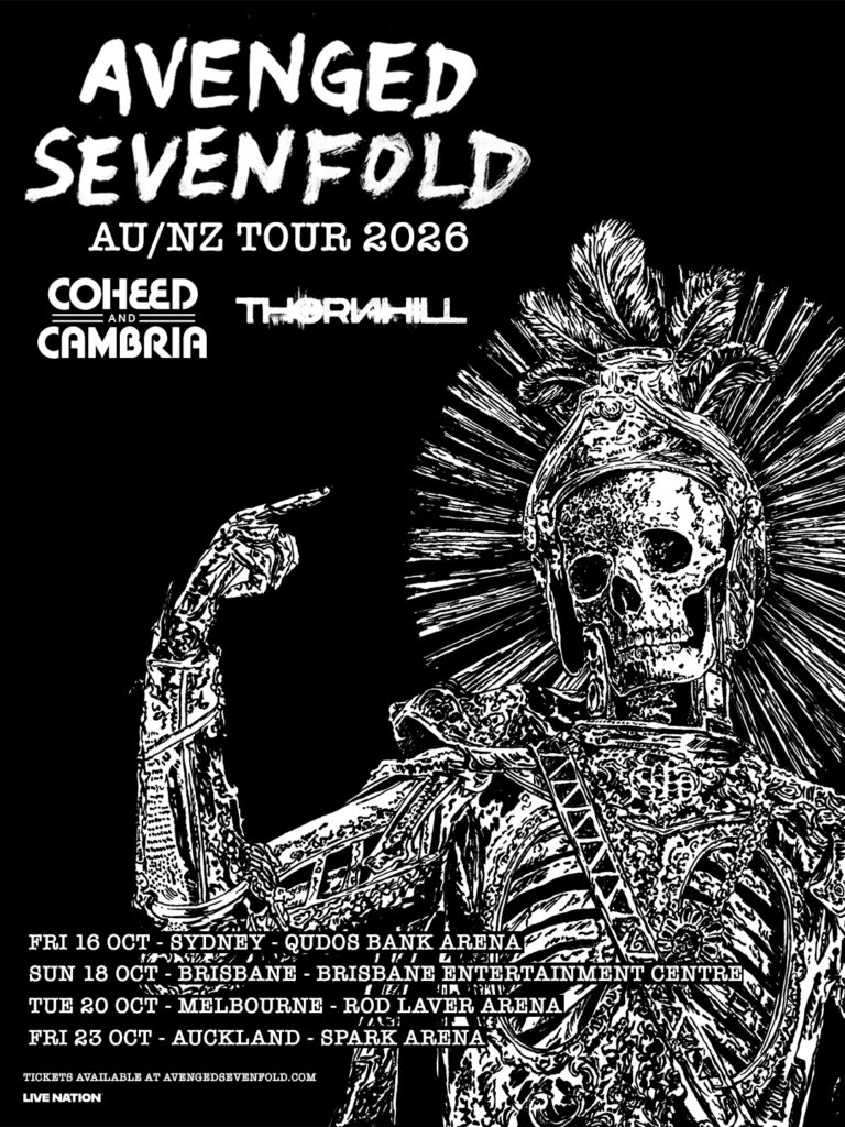 Avenged Sevenfold Coheed and Cambria Thornhill Australia New Zealand tour 2026