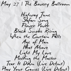 Greta Van Fleet setlist Bowery Ballroom May 27 2026